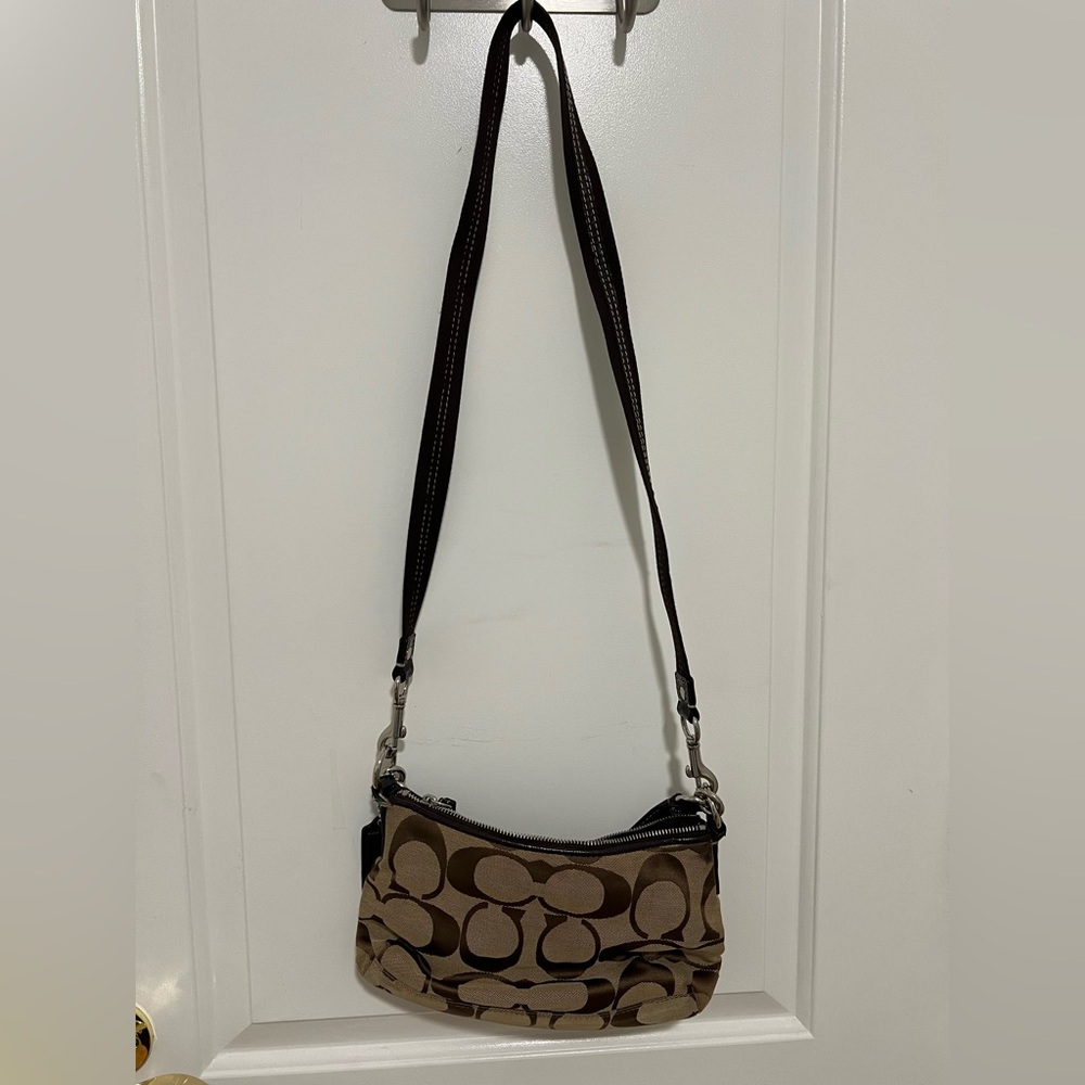 Coach, Crossbody Bag, Tan and Brown - Picture 3 of 9